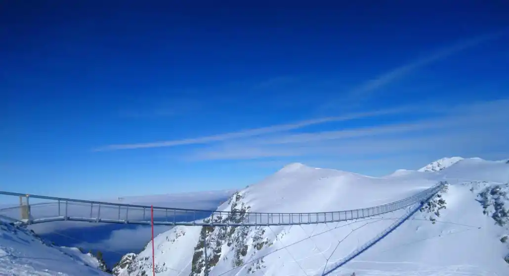 Passerelle himalayenne hiver Chamrousse
