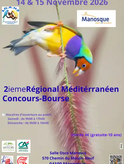 2ème Régional Méditerranéen concours bourse oiseaux_Manosque
