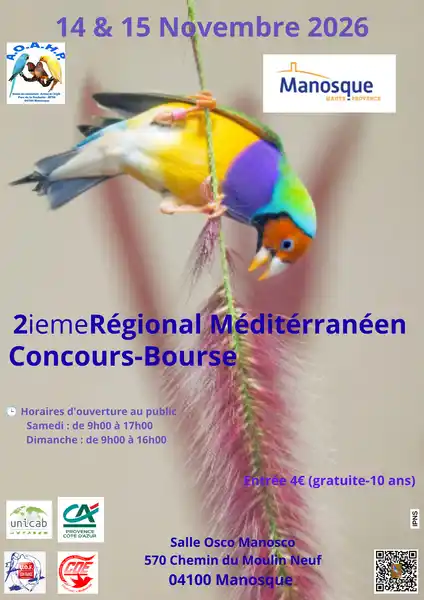 2ème Régional Méditerranéen concours bourse oiseaux_Manosque