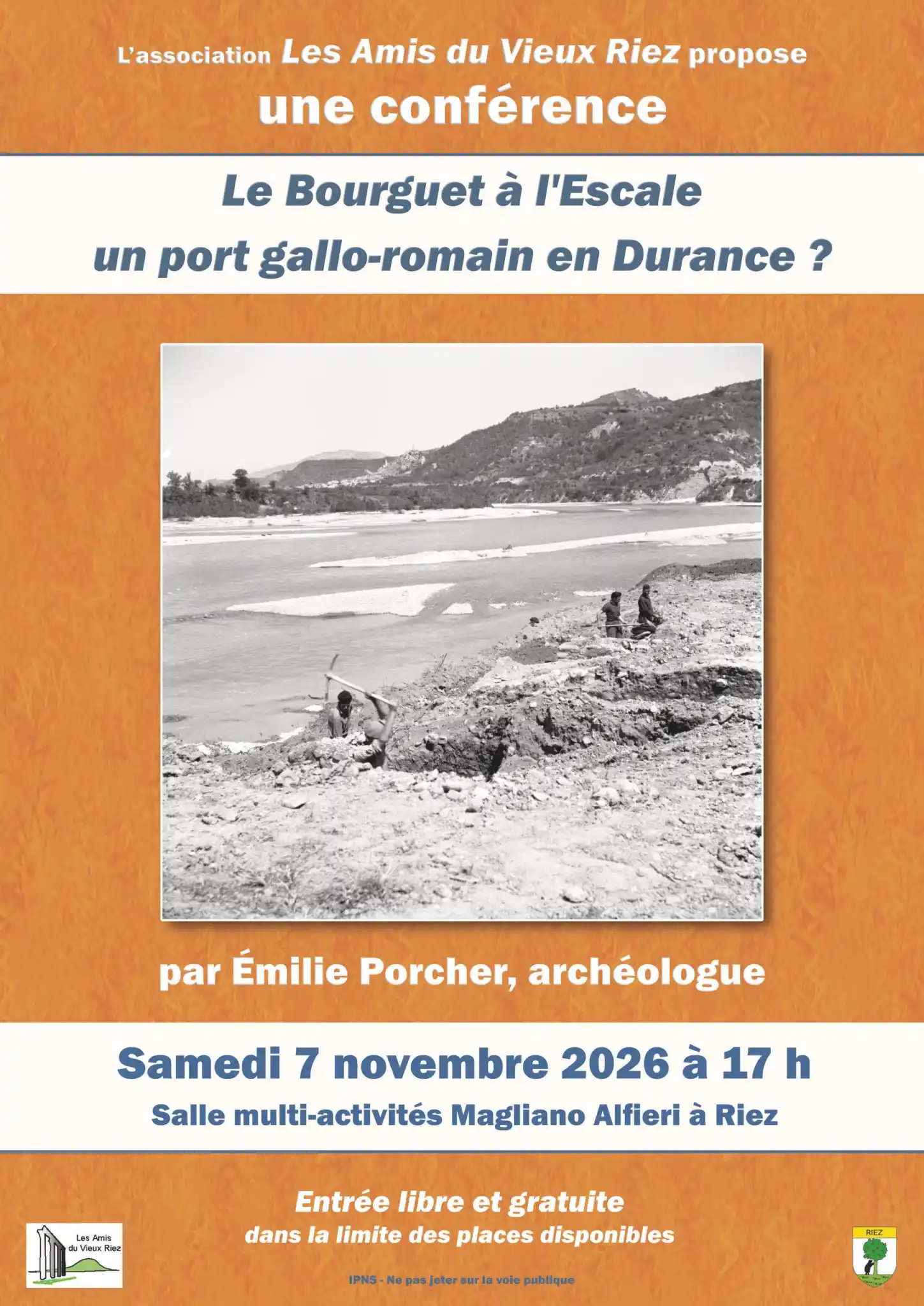 Conférence « Le Bourguet à l’Escale, un port gallo-romain en Durance ? »